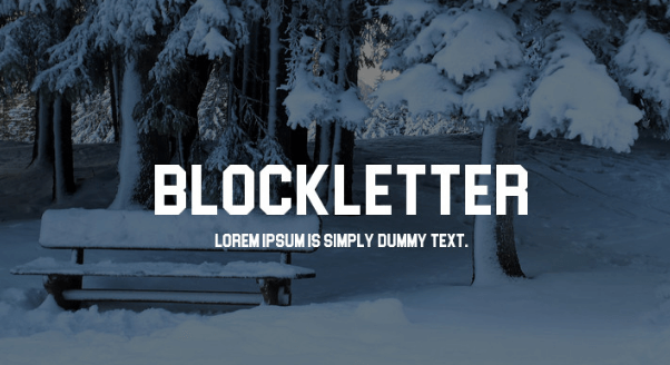 Blockletter-Sample